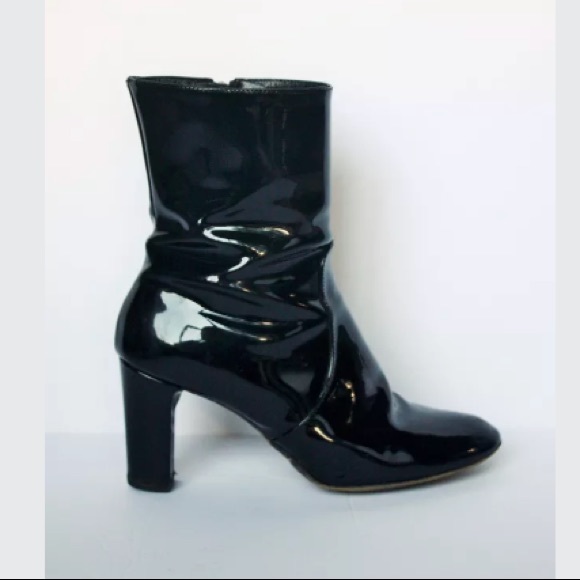 AQUATALIA PATENT LEATHER ANKLE BOOTS - Picture 3 of 7